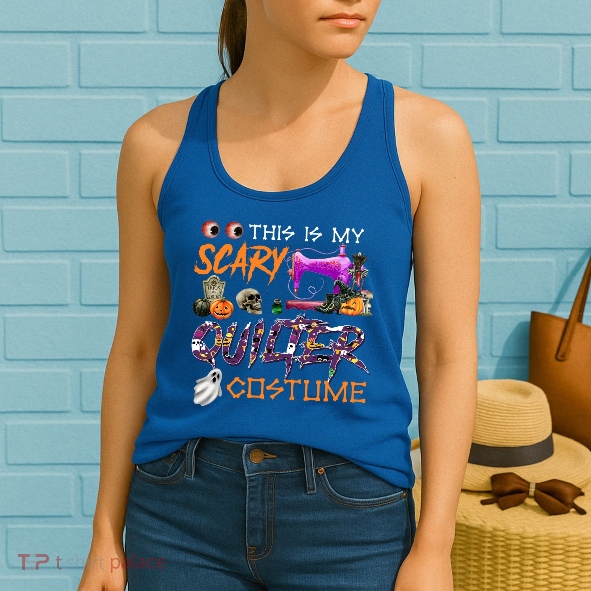 This Is My Scary Quilter Costume Halloween Gift Women's Tank Top