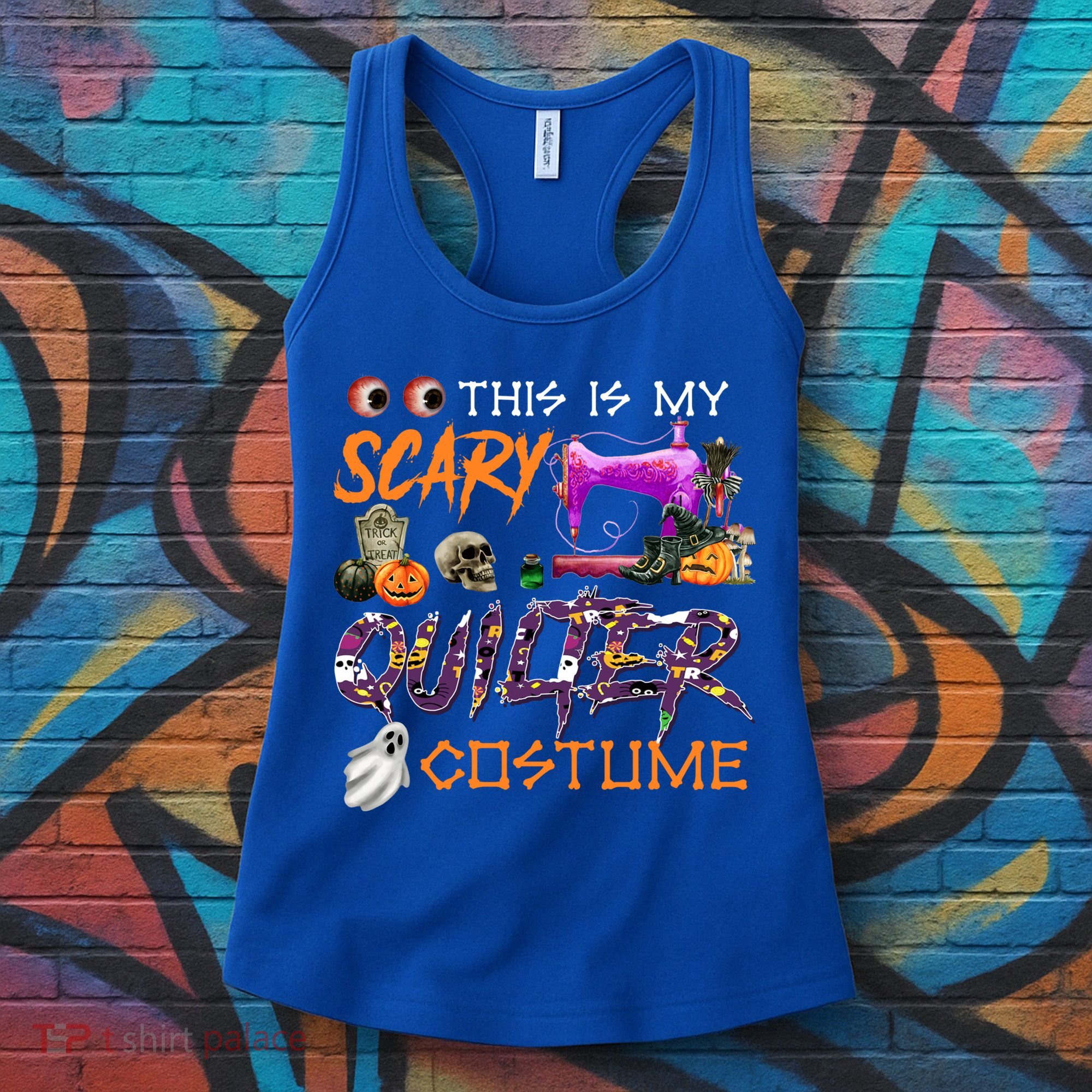 This Is My Scary Quilter Costume Halloween Gift Women's Tank Top