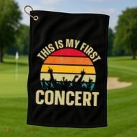 This Is My First Concert Golf Towel thumb 1
