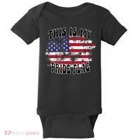 This Is My Pride Flag USA American Patriotic Baby Bodysuit thumb 0