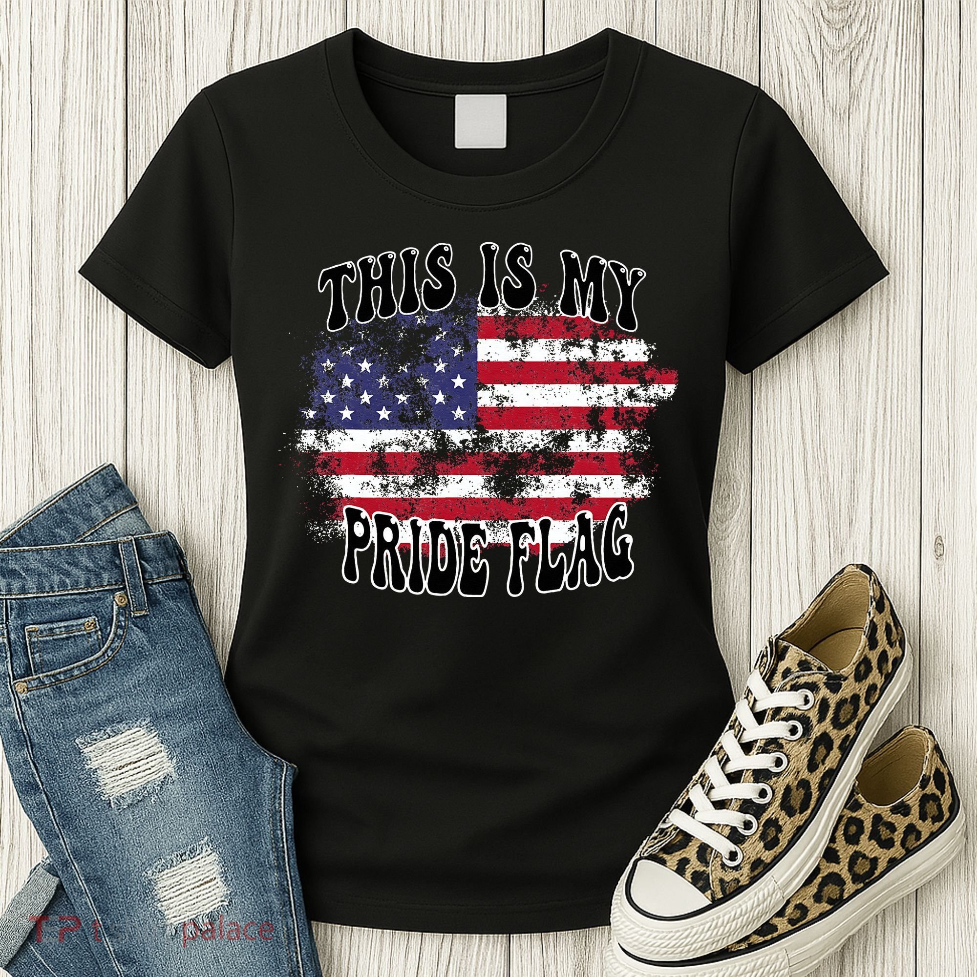 This Is My Pride Flag USA American Patriotic Women's T-Shirt