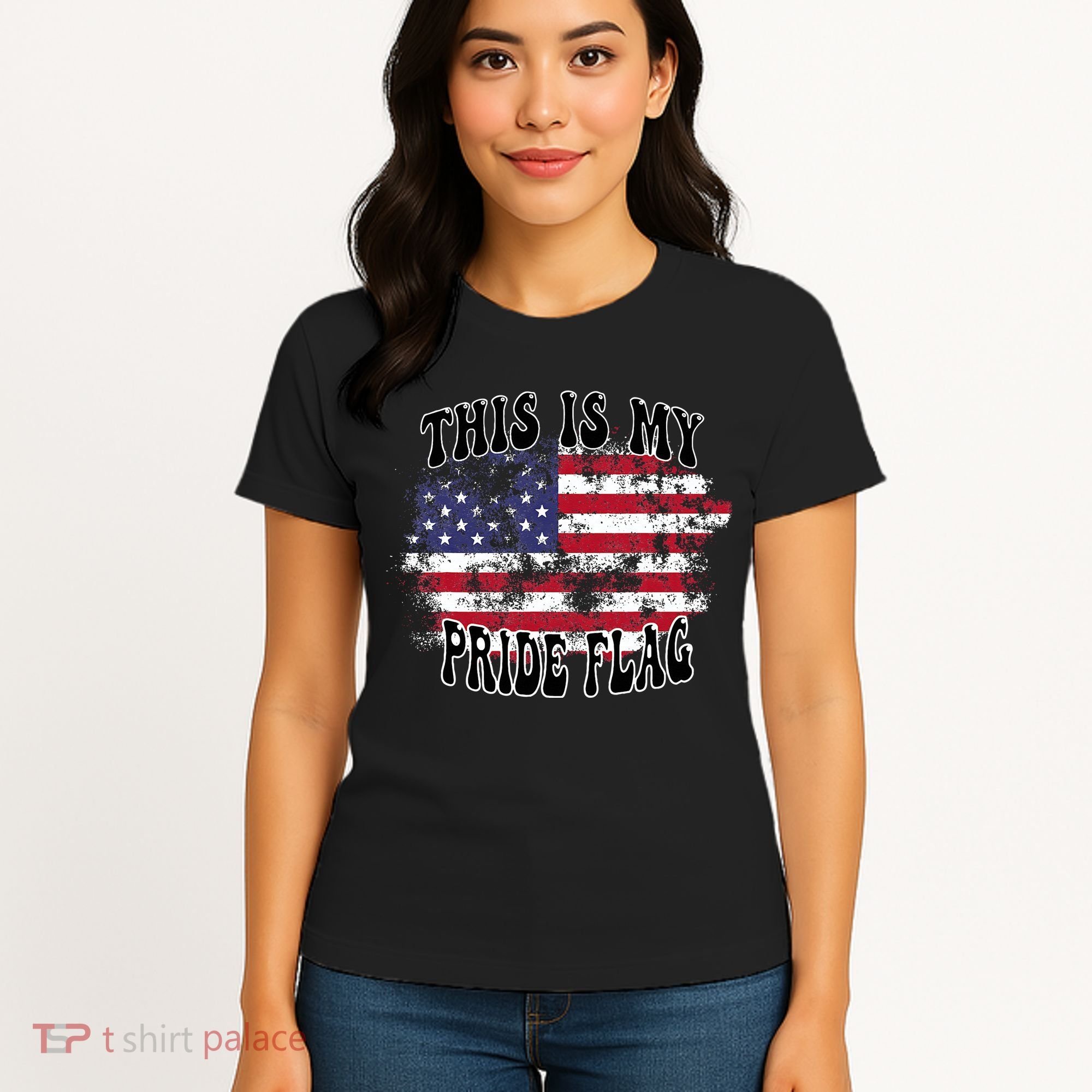 This Is My Pride Flag USA American Patriotic Women's T-Shirt