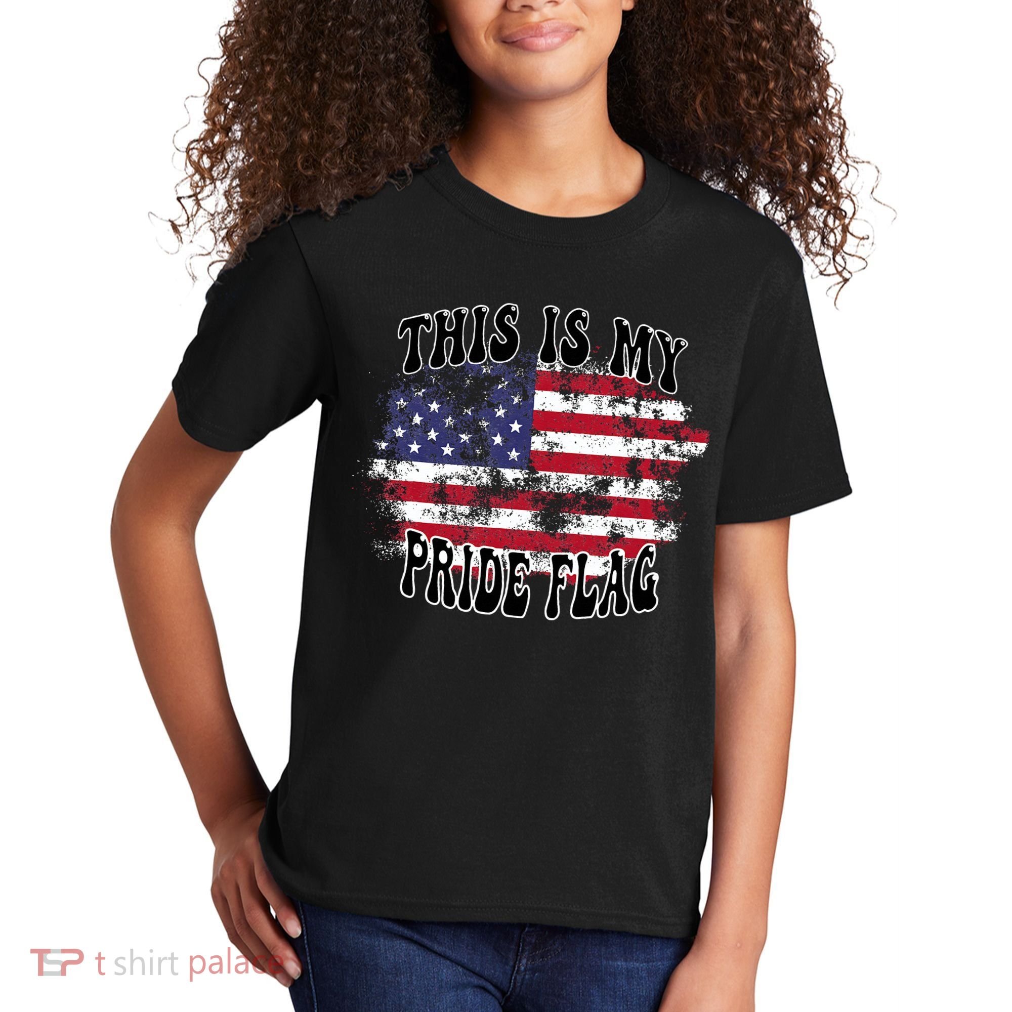This Is My Pride Flag USA American Patriotic Kids T-Shirt