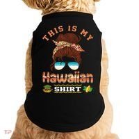 This Is My Hawaiian Gift Luau Aloha Pineapple Messy Bun Funny Gift Doggie Tank thumb 0