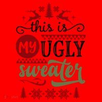 This Is My Ugly Sweater Christmas Santa Hat thumb 1