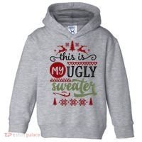 This Is My Ugly Sweater Christmas Toddler Hoodie thumb 0