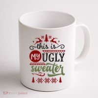 This Is My Ugly Sweater Christmas Coffee Mug thumb 1