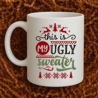 This Is My Ugly Sweater Christmas Coffee Mug thumb 2