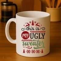 This Is My Ugly Sweater Christmas Coffee Mug thumb 4