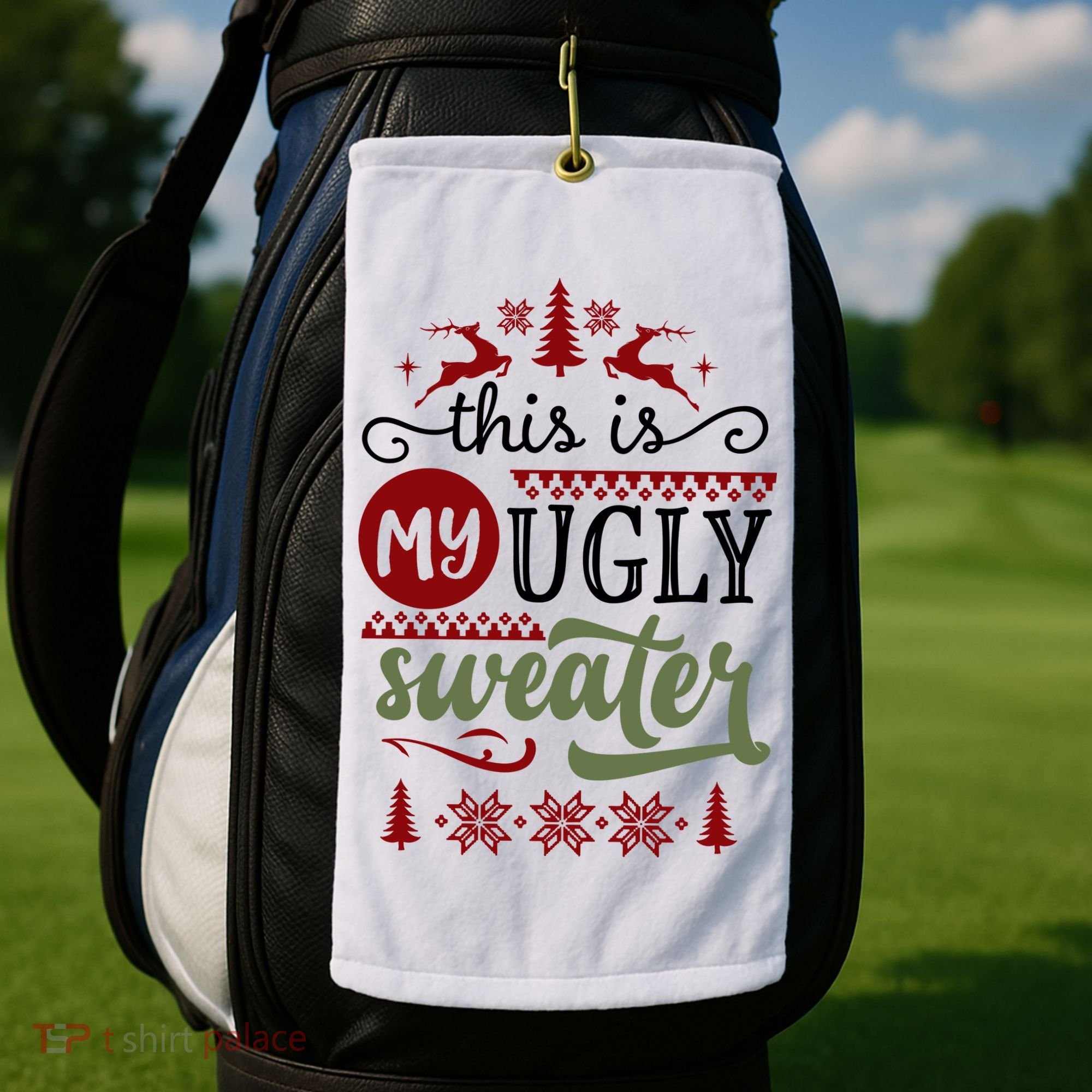 This Is My Ugly Sweater Christmas Golf Towel