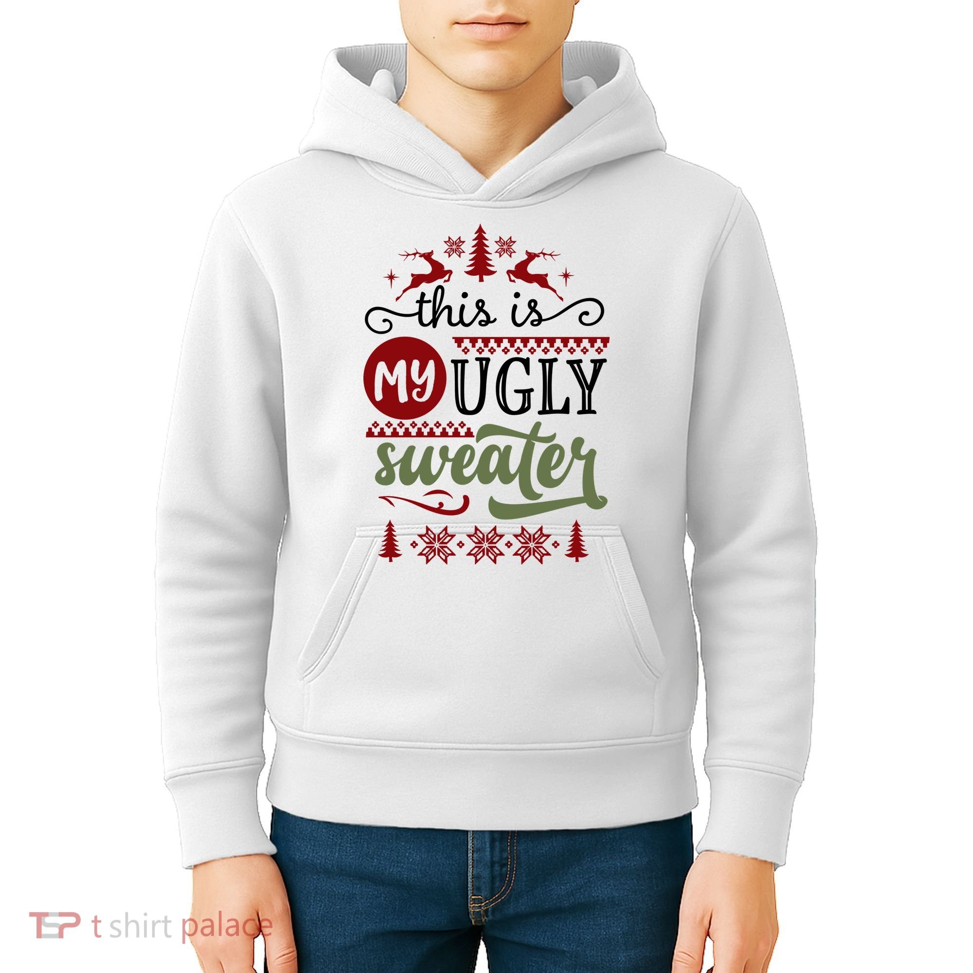 This Is My Ugly Sweater Christmas Kids Hoodie