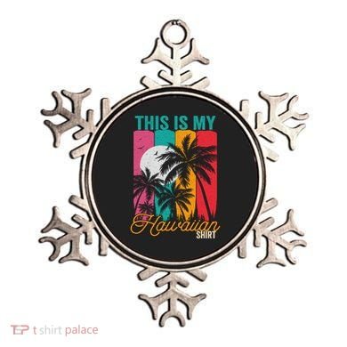 This Is My Hawaiian Gift Retro Vintage Palms Aloha Hawaii Gift Ornament