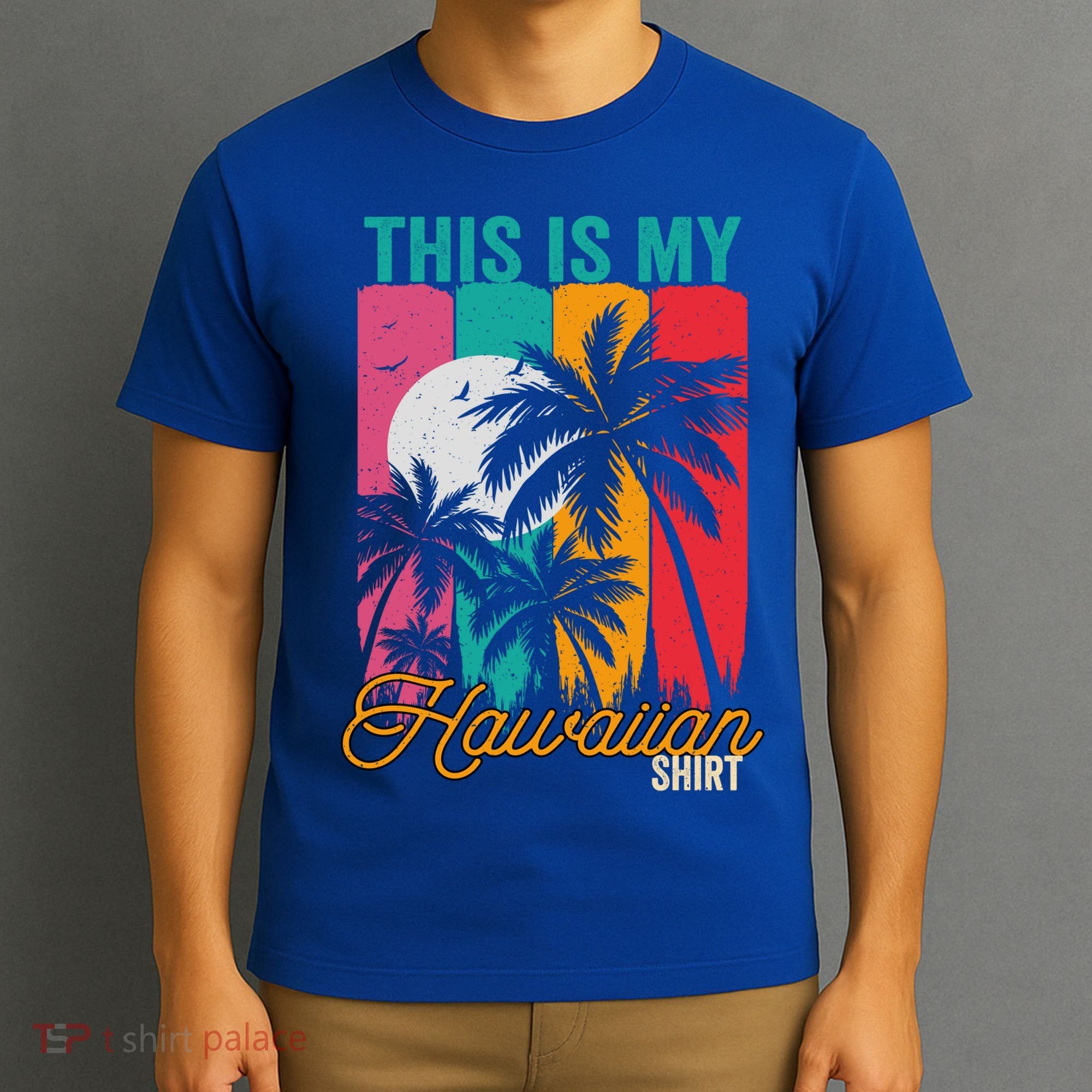 This Is My Hawaiian Gift Retro Vintage Palms Aloha Hawaii Gift T-Shirt