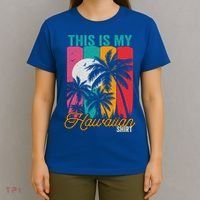 This Is My Hawaiian Gift Retro Vintage Palms Aloha Hawaii Gift T-Shirt thumb 4