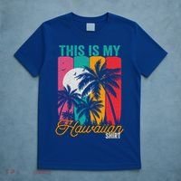 This Is My Hawaiian Gift Retro Vintage Palms Aloha Hawaii Gift T-Shirt thumb 5