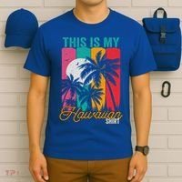 This Is My Hawaiian Gift Retro Vintage Palms Aloha Hawaii Gift T-Shirt thumb 6