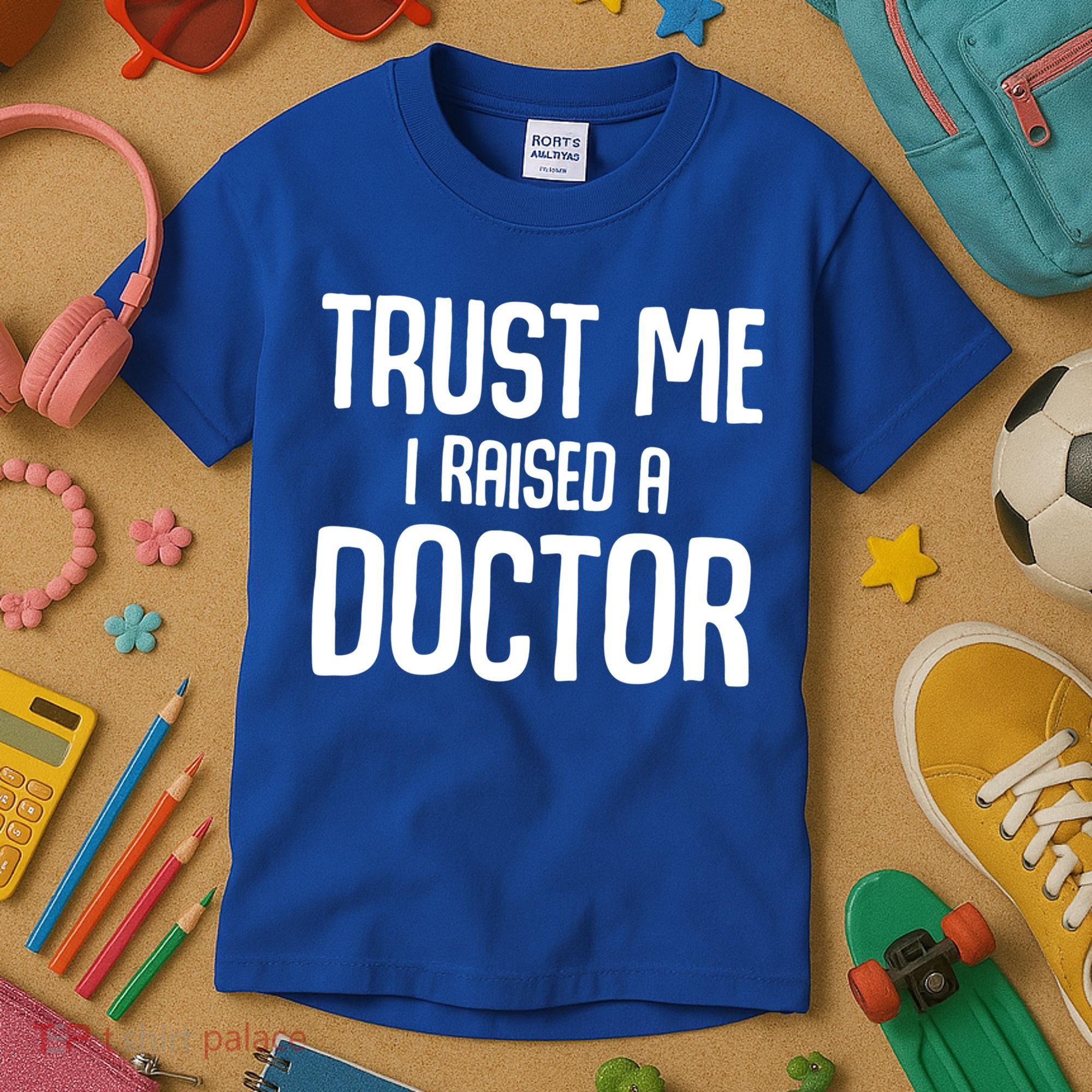 Trust I Me Raised A Doctor Medical Doctor Medicine Student Cool Gift Kids T-Shirt