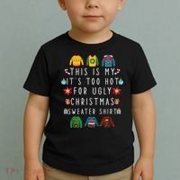 This Is My It's Too Hot For Ugly Christmas Sweaters Funny Toddler T-Shirt thumb 2
