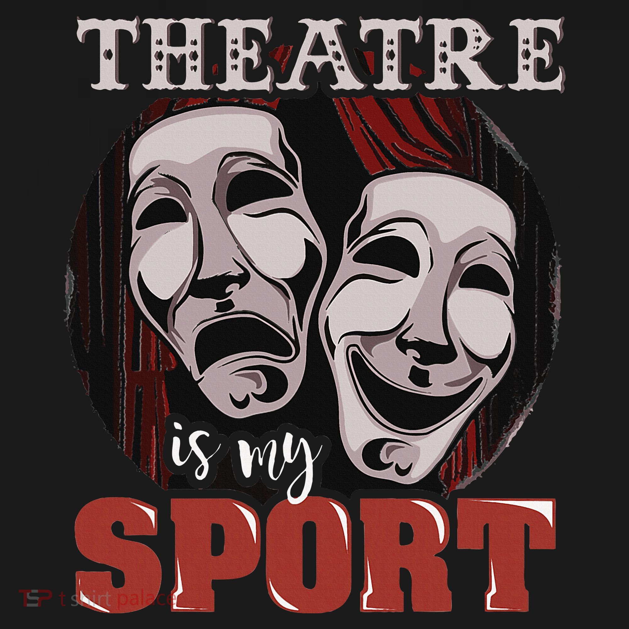 Theatre Is My Sport Musical Actor Gift USA-Made Doggie Bandana