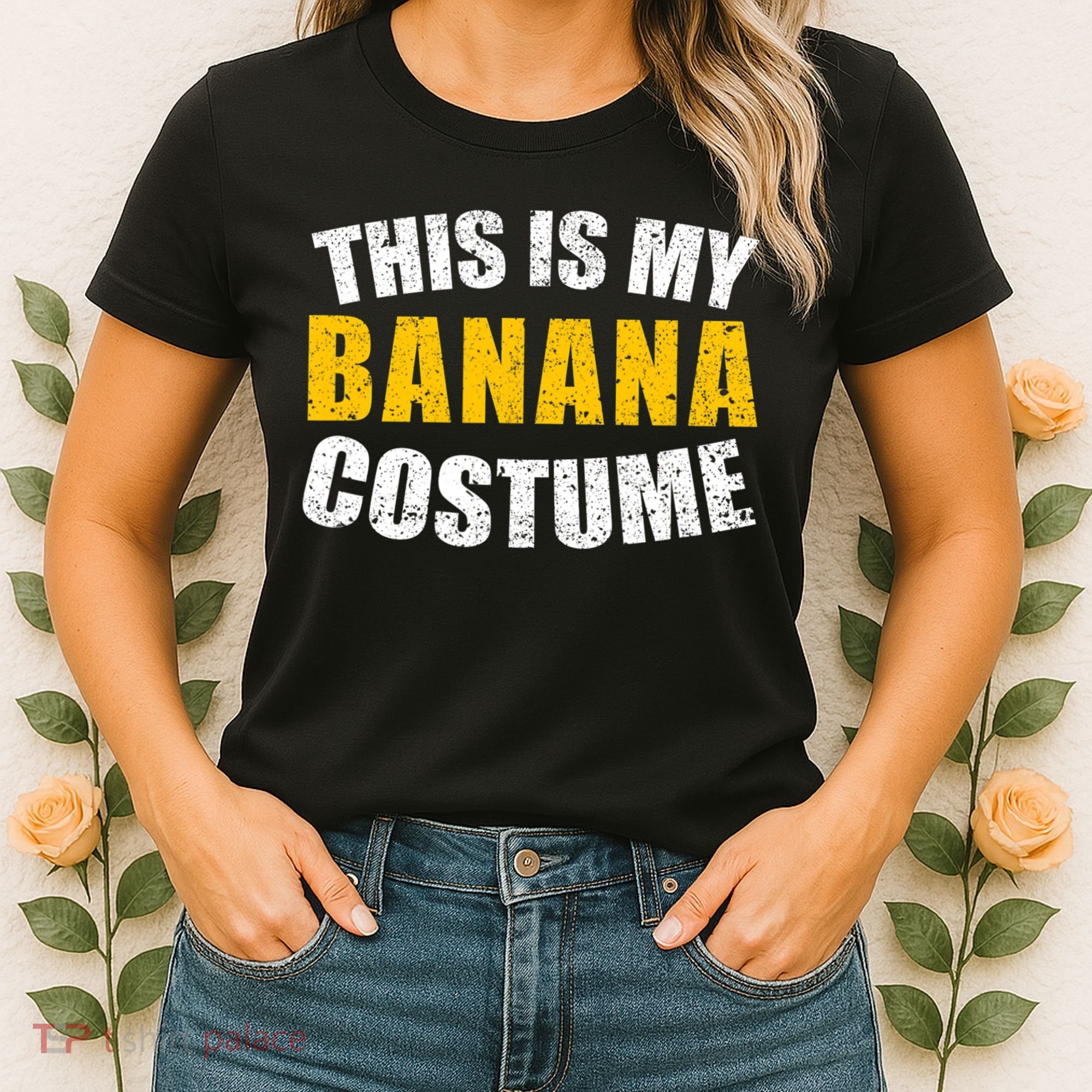 This Is My BANANA Costume Lazy Creepy Halloween Costume Women's T-Shirt