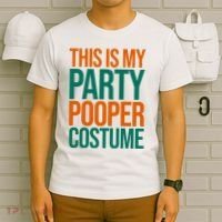 This Is My Party Pooper Costume T-Shirt thumb 6