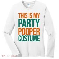 This Is My Party Pooper Costume Women's Long Sleeve Shirt thumb 0