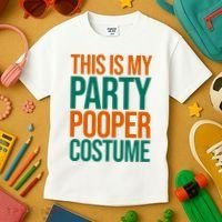 This Is My Party Pooper Costume Kids T-Shirt thumb 3
