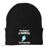 This Is My Human Costume Cute Gift I'm Really A Narwhal Funny Gift Beanie thumb 0