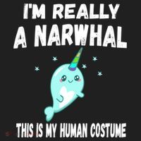 This Is My Human Costume Cute Gift I'm Really A Narwhal Funny Gift Beanie thumb 2
