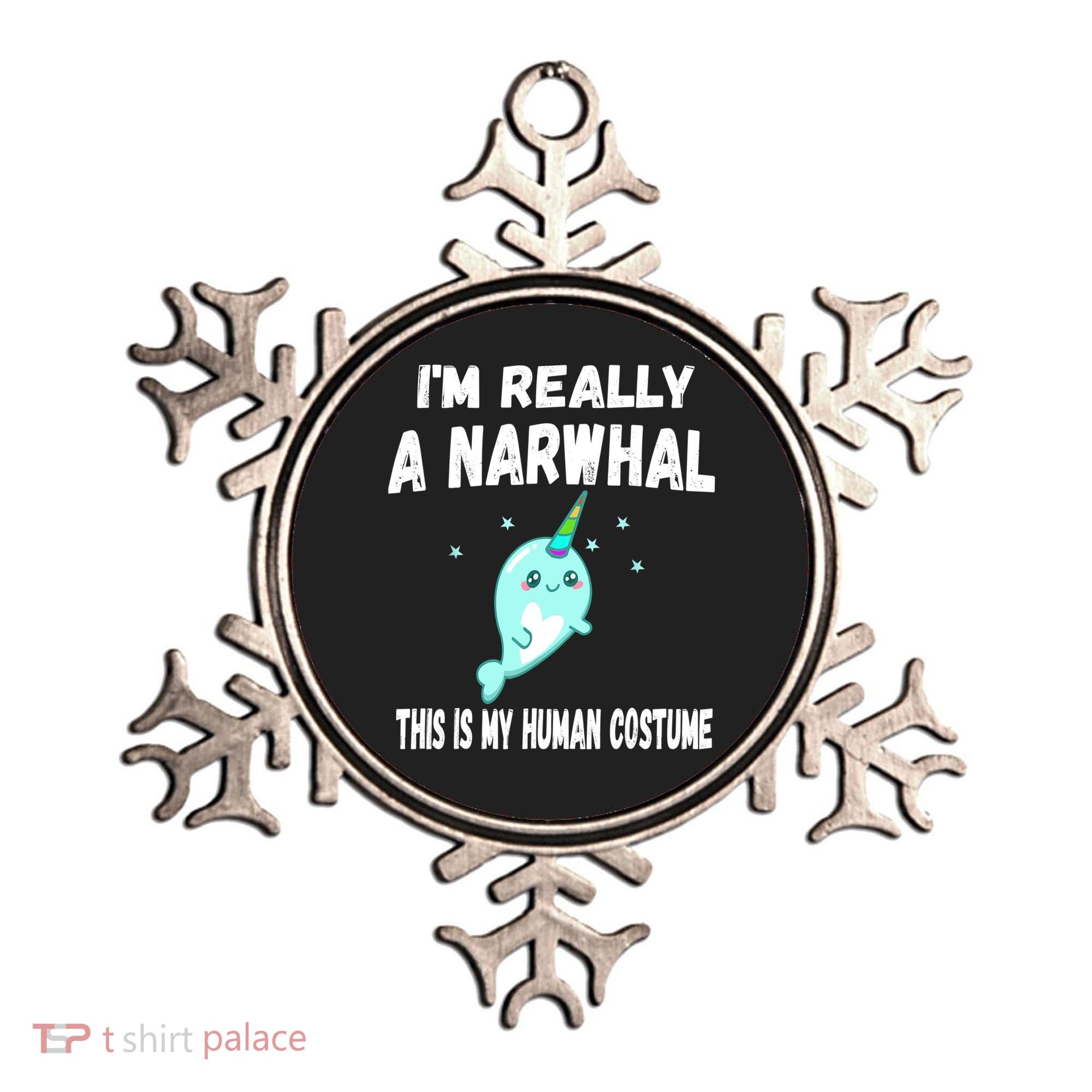 This Is My Human Costume Cute Gift I'm Really A Narwhal Funny Gift Ornament
