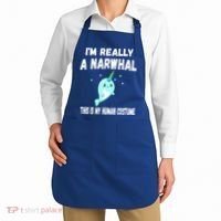 This Is My Human Costume Cute Gift I'm Really A Narwhal Funny Gift Apron thumb 2