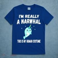 This Is My Human Costume Cute Gift I'm Really A Narwhal Funny Gift T-Shirt thumb 5