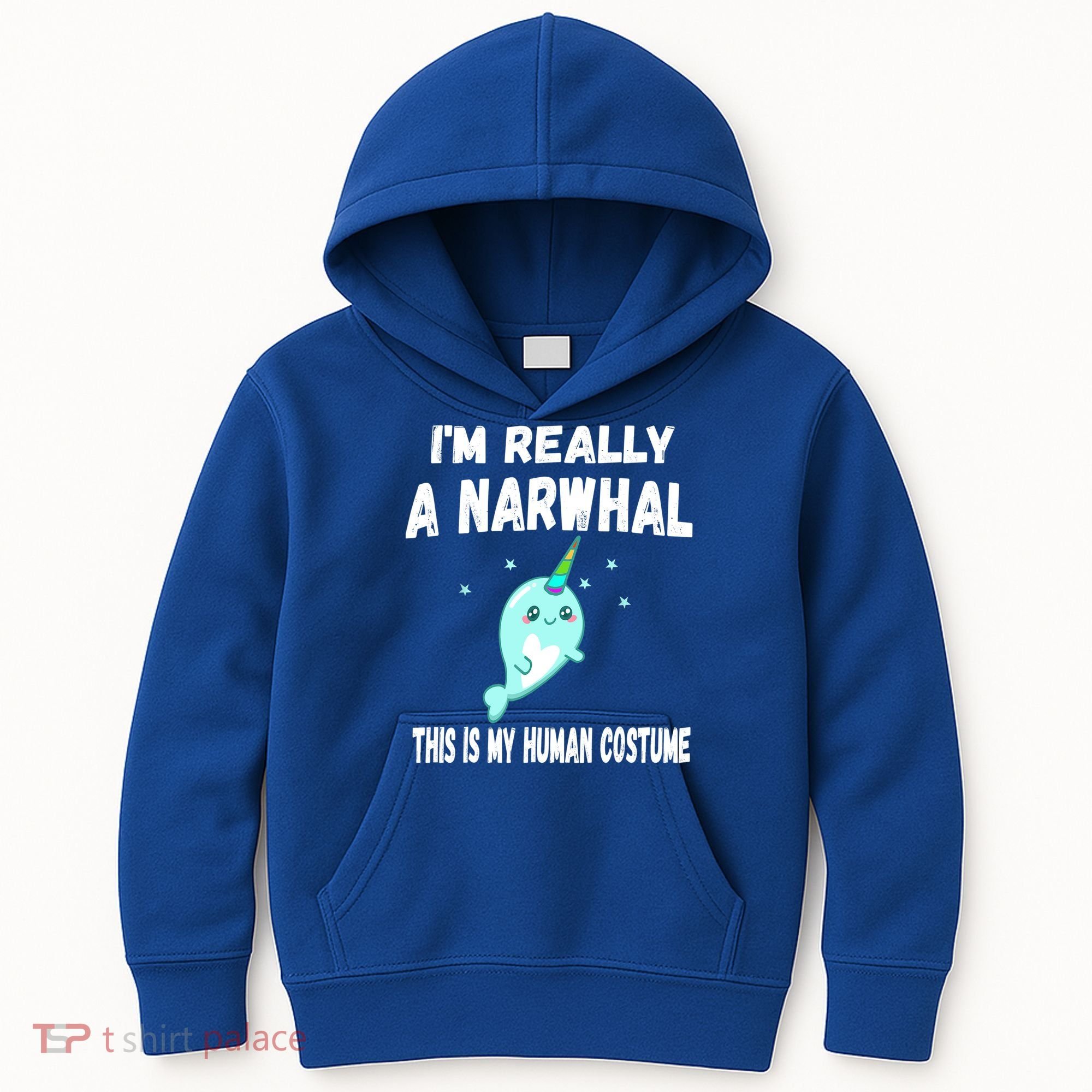 This Is My Human Costume Cute Gift I'm Really A Narwhal Funny Gift Kids Hoodie