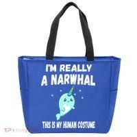 This Is My Human Costume Cute Gift I'm Really A Narwhal Funny Gift Tote Bag thumb 0
