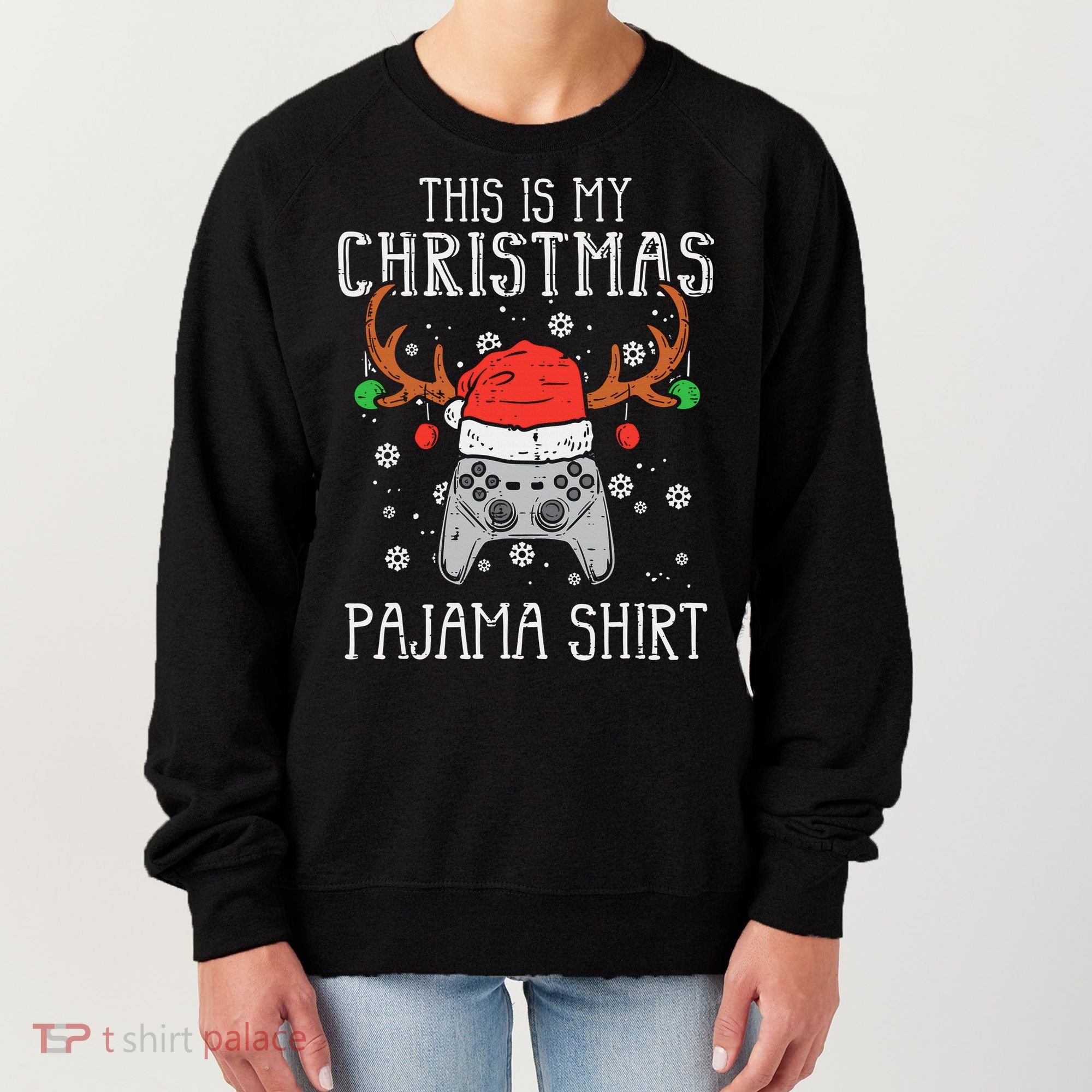 This Is My Christmas Shirt Gamer Xmas Women's Sweatshirt
