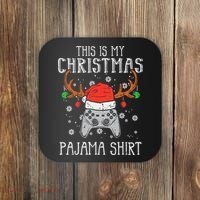 This Is My Christmas Shirt Gamer Xmas Coaster thumb 0