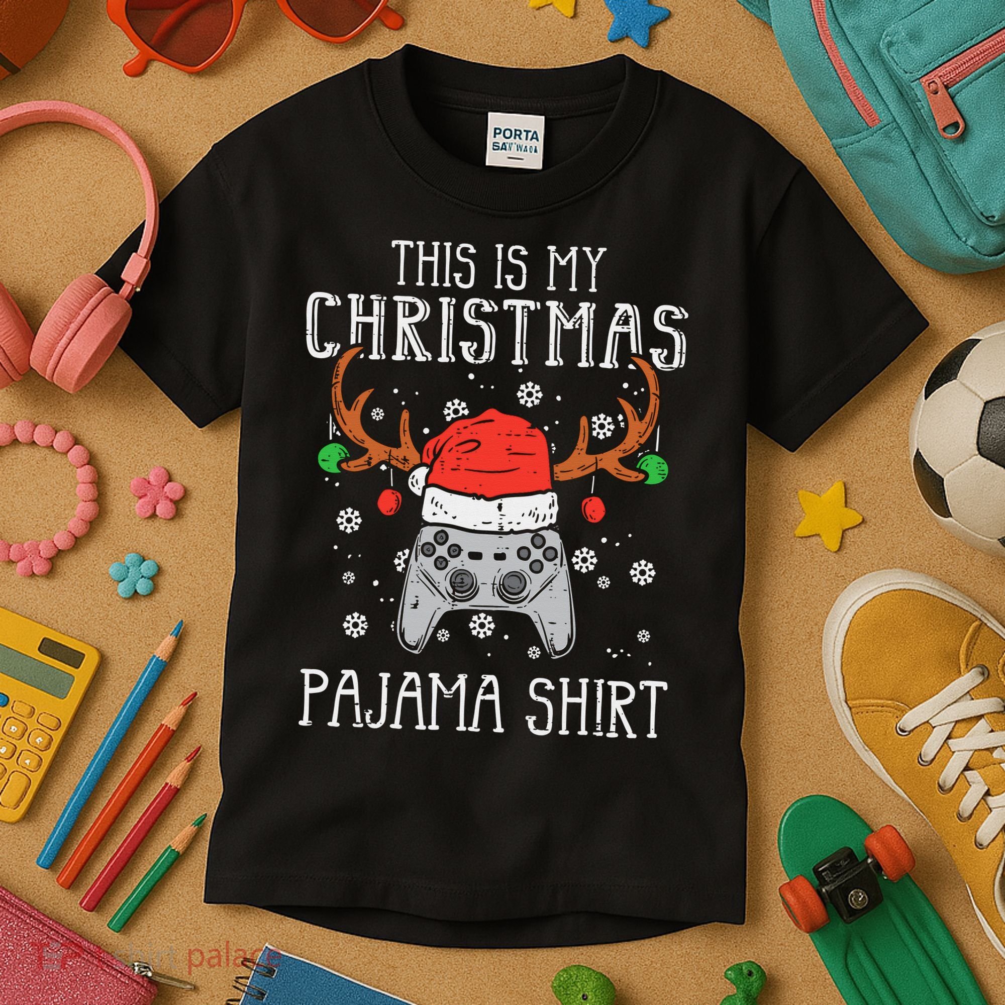 This Is My Christmas Shirt Gamer Xmas Kids T-Shirt
