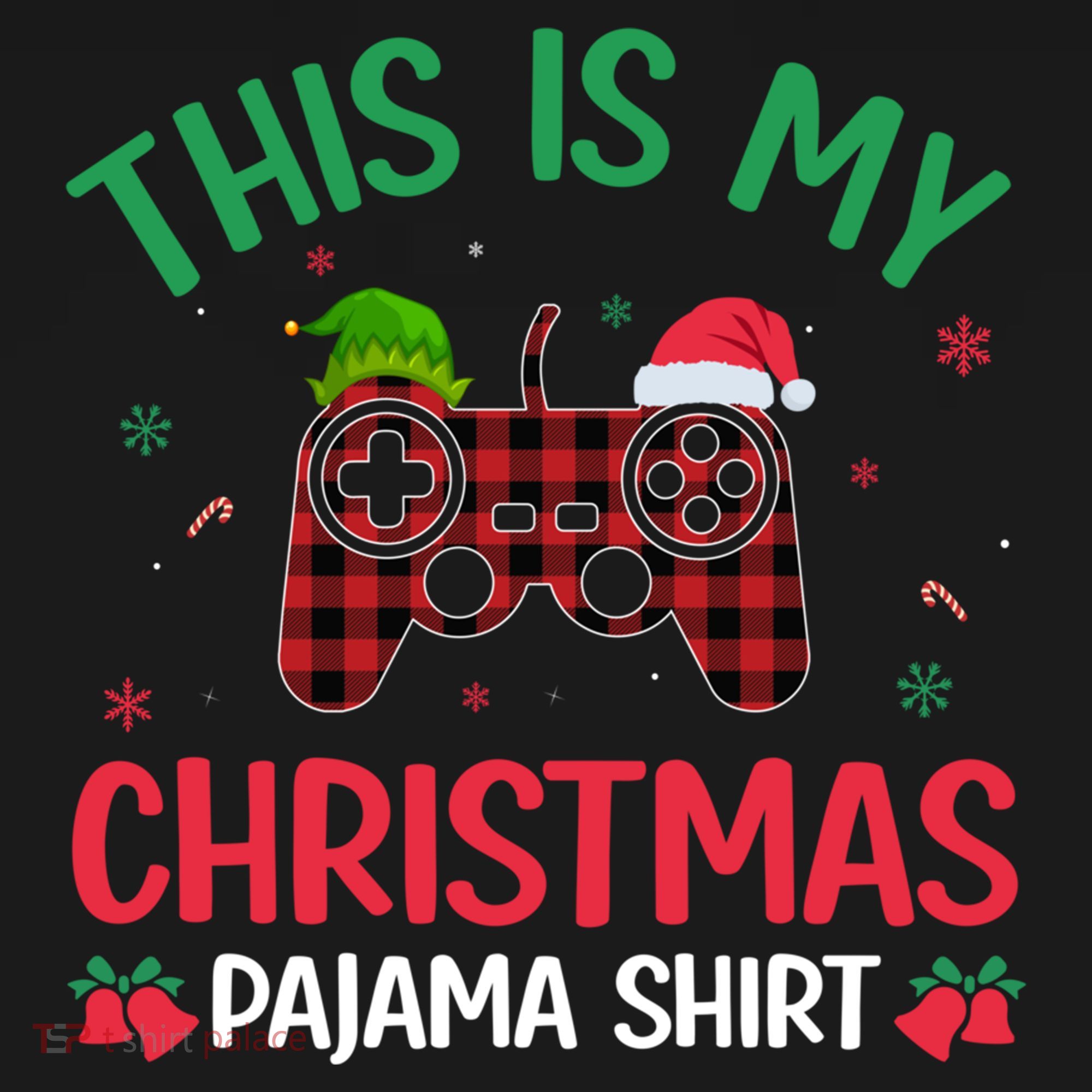 This Is My Christmas Pajama Santa Hat Gamer Video Game Xmas Gift Ornament