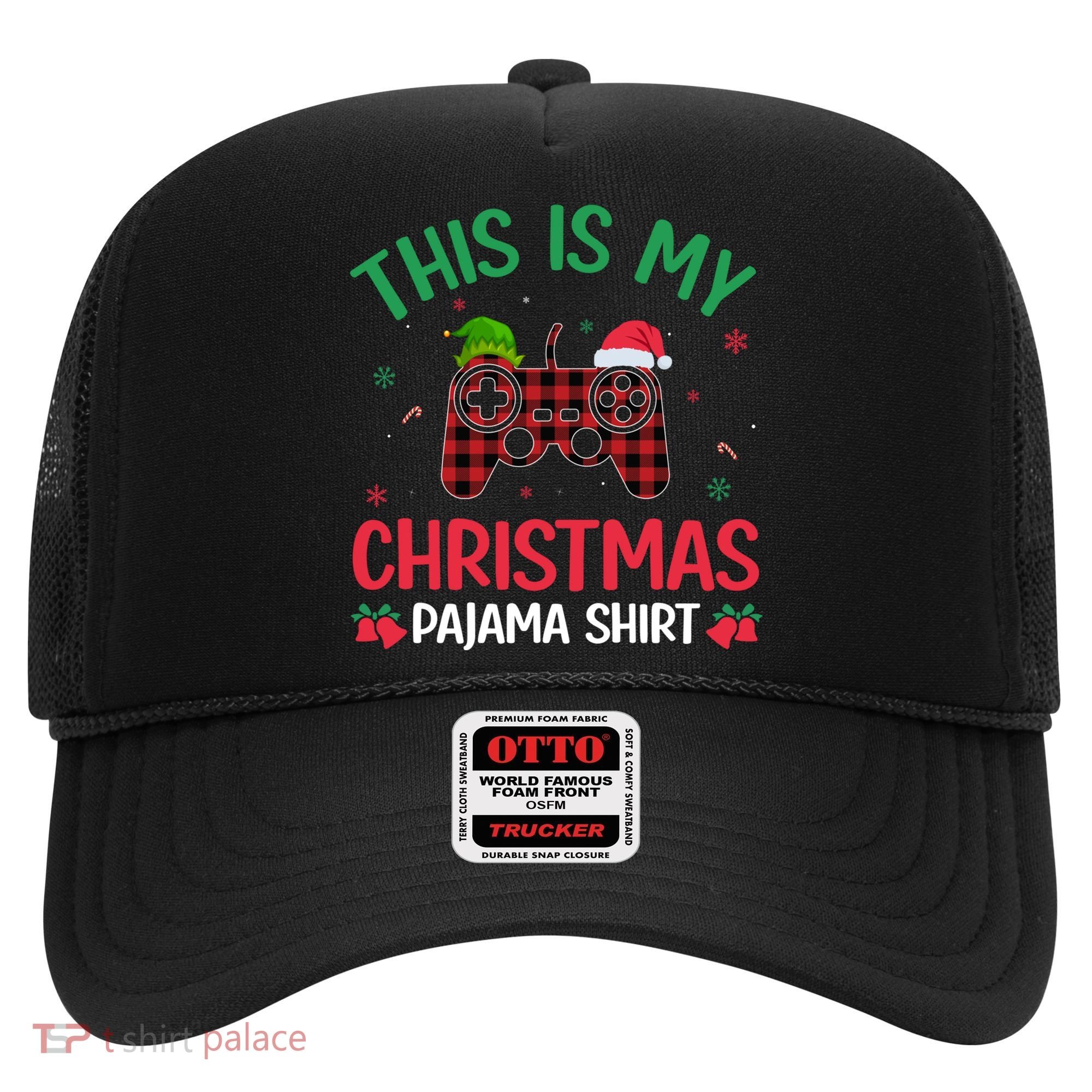This Is My Christmas Pajama Santa Hat Gamer Video Game Xmas Gift Hat