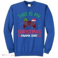 This Is My Christmas Pajama Santa Hat Gamer Video Game Xmas Gift Sweatshirt thumb 0