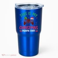 This Is My Christmas Pajama Santa Hat Gamer Video Game Xmas Gift Tumbler thumb 0