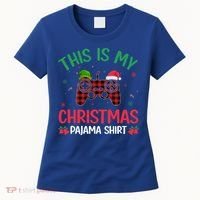 This Is My Christmas Pajama Santa Hat Gamer Video Game Xmas Gift Women's T-Shirt thumb 0