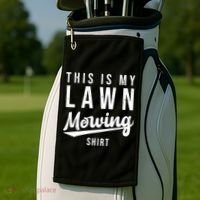 This Is My Lawn Mowing Shirt Golf Towel thumb 2