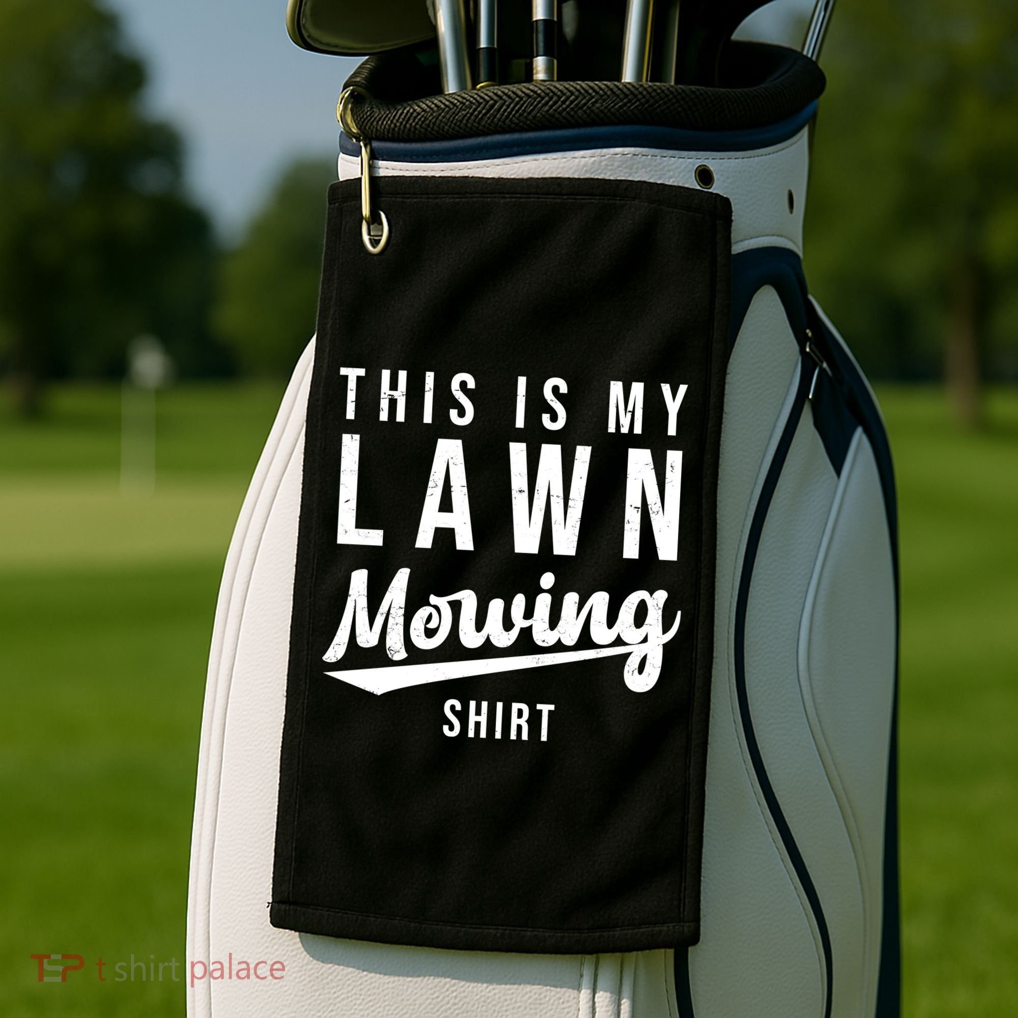 This Is My Lawn Mowing Shirt Golf Towel