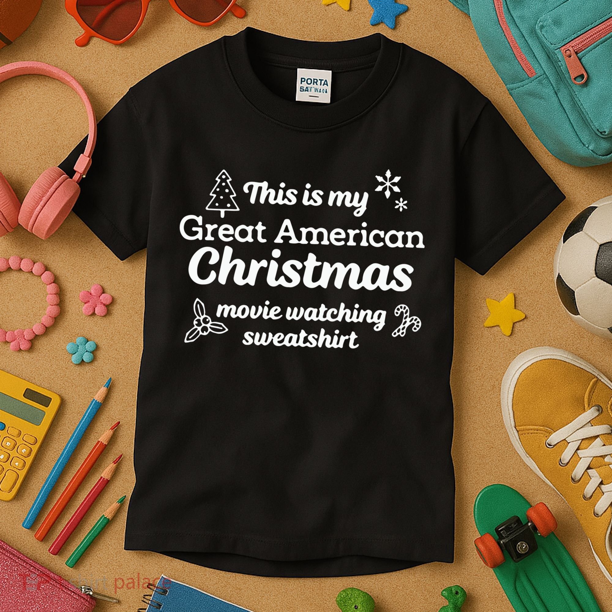 This Is My Great American Chistmas Movie Watching Kids T-Shirt