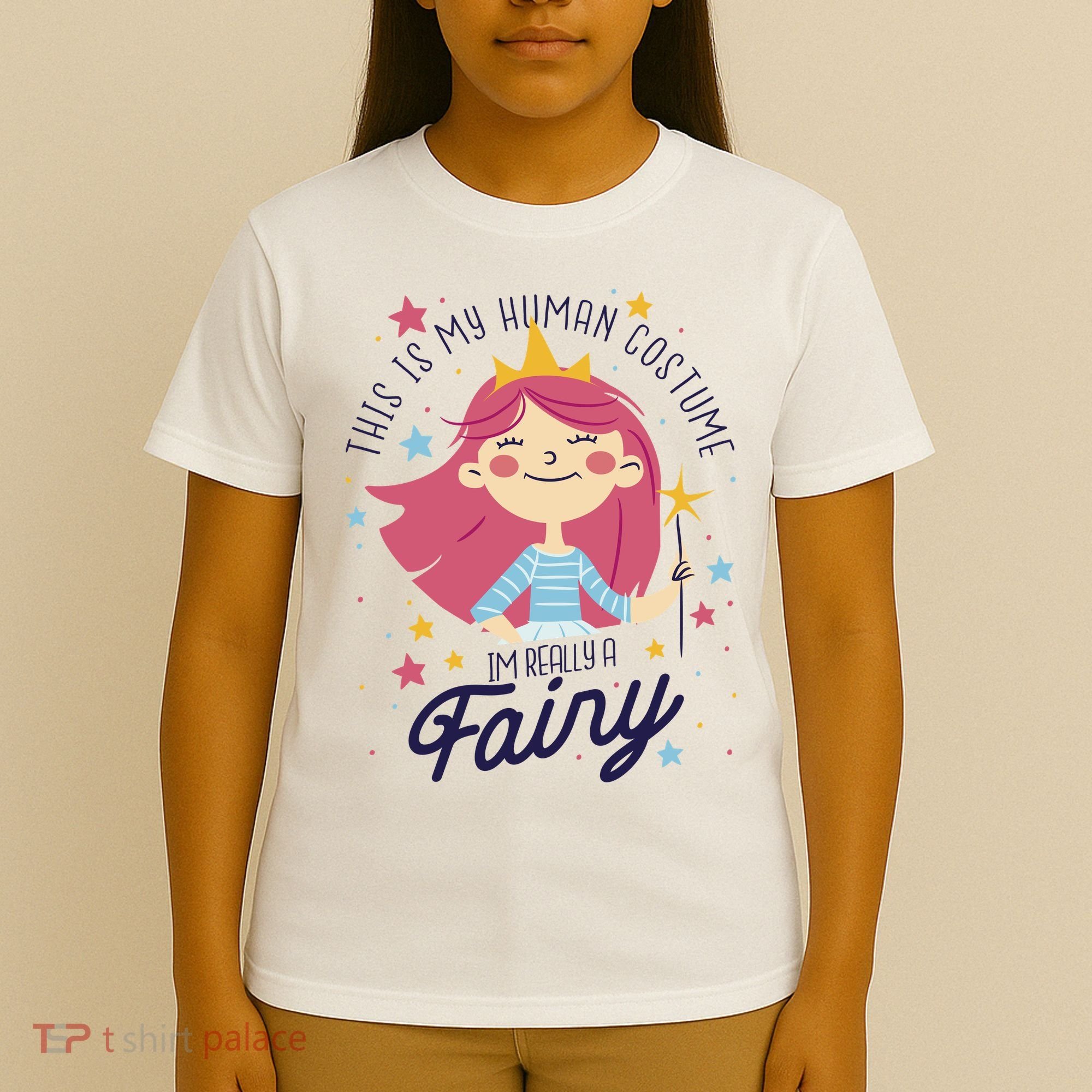 This Is My Human Costume I'm Really A Fairy Cute Halloween T-Shirt