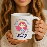This Is My Human Costume I'm Really A Fairy Cute Halloween Coffee Mug thumb 3