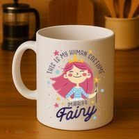 This Is My Human Costume I'm Really A Fairy Cute Halloween Coffee Mug thumb 4
