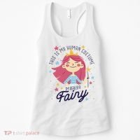 This Is My Human Costume I'm Really A Fairy Cute Halloween Women's Tank Top thumb 0