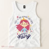 This Is My Human Costume I'm Really A Fairy Cute Halloween Tank Top thumb 2